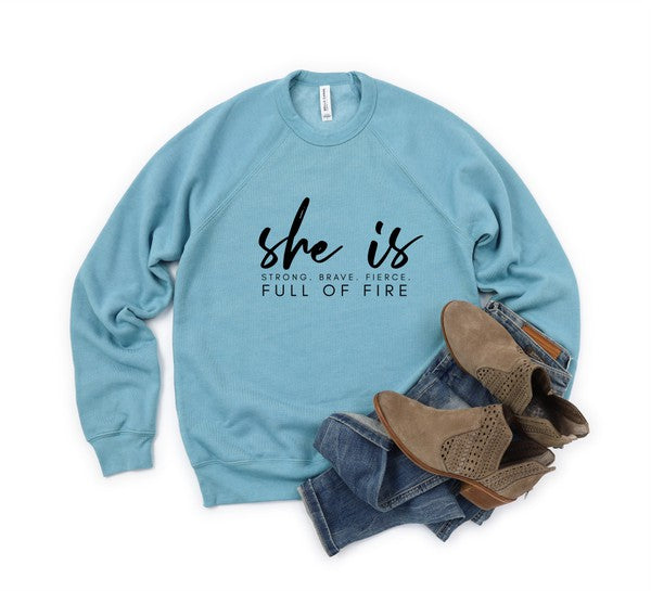 She Is Graphic Bella Canvas Premium Sweatshirt