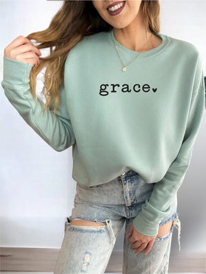 Grace heart Bella Canvas Premium Sweatshirt