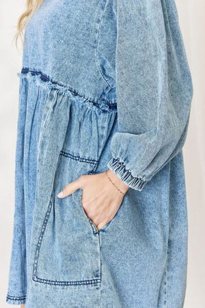 Denim Babydoll Dress