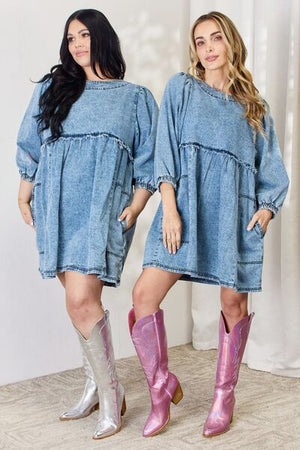 Denim Babydoll Dress