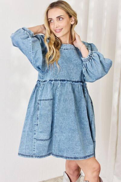 Denim Babydoll Dress